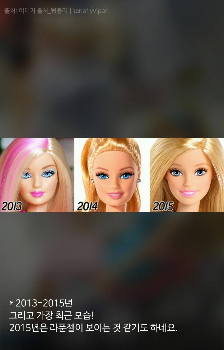 한눈에 살펴보는 역대 바비인형 얼굴의 변천사 | 인스티즈