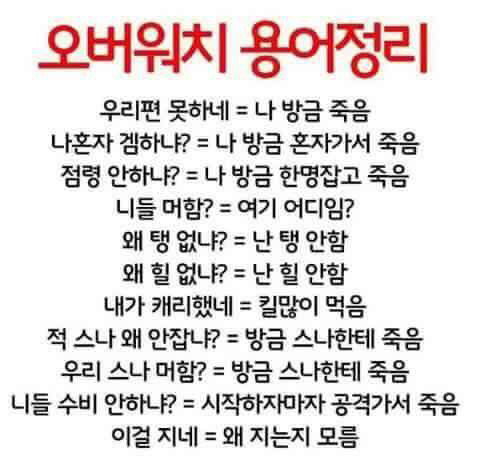 오버워치 용어 설명 | 인스티즈