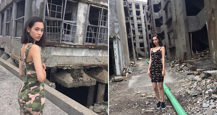 미즈하라 키코 하시마 섬에서 찍은 인증샷 | 인스티즈