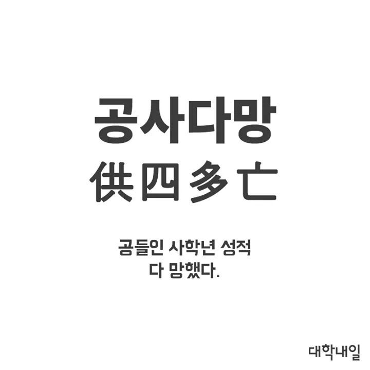 대학생 사자성어 | 인스티즈