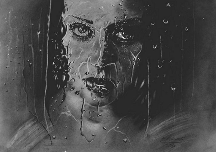 팔 없는 장애인이 그린 사진보다 사실적인 초상화 (사진 6장) | 인스티즈