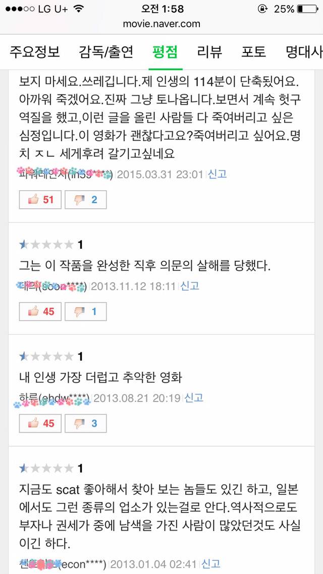 영화 하드코어 팬들에게 유명하다는 살로소돔의 120일 평점 | 인스티즈