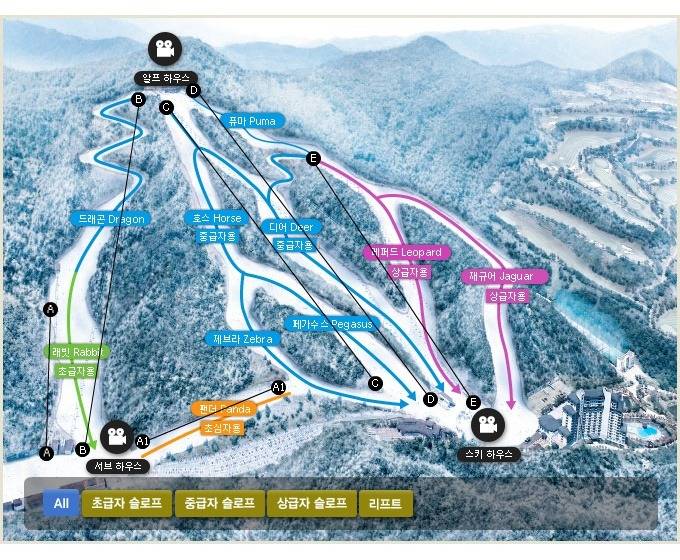 보드&스키의 계절♡ 각 스키장 슬로프를 비교해보아요! | 인스티즈