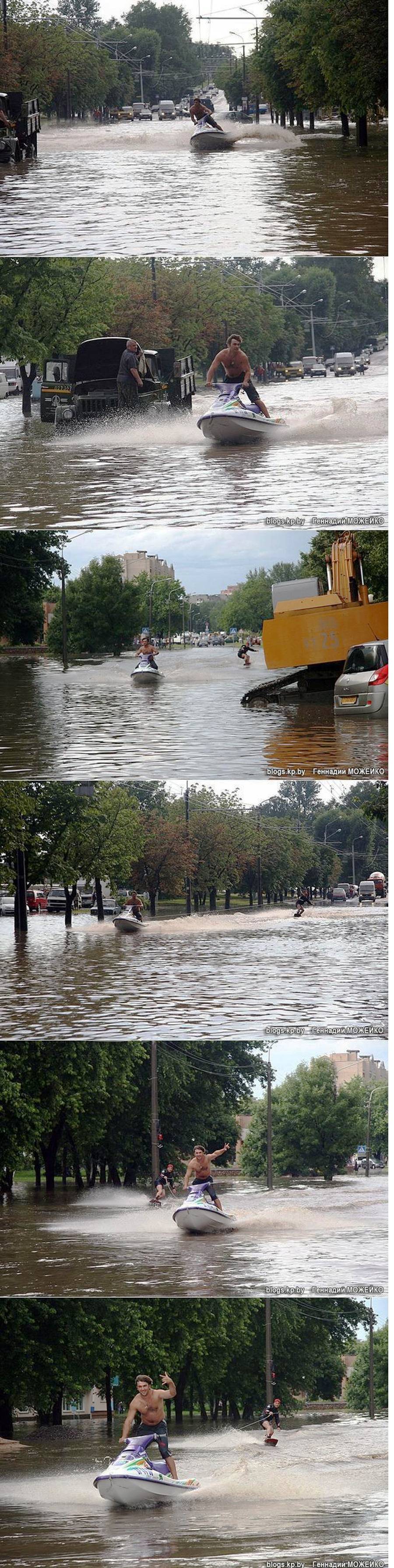 홍수에 대처하는 서양인들의 자세.gif | 인스티즈