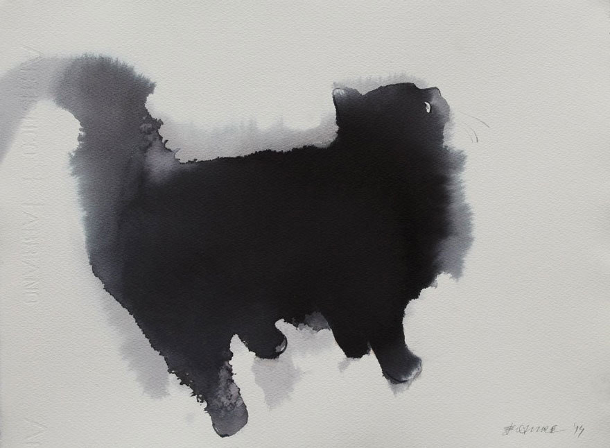 수채화로 그린 고양이.jpg | 인스티즈