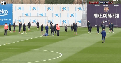 오늘자 바르셀로나 트레이닝세션 .gif | 인스티즈