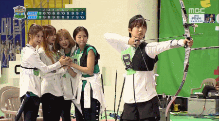 아육대 양궁 2연패 EXID 하이라이트.gif | 인스티즈