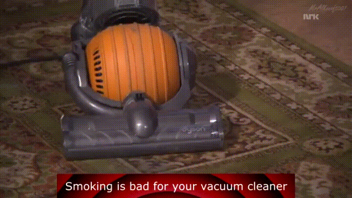 진공청소기로 담배를 빨아들이면.gif | 인스티즈