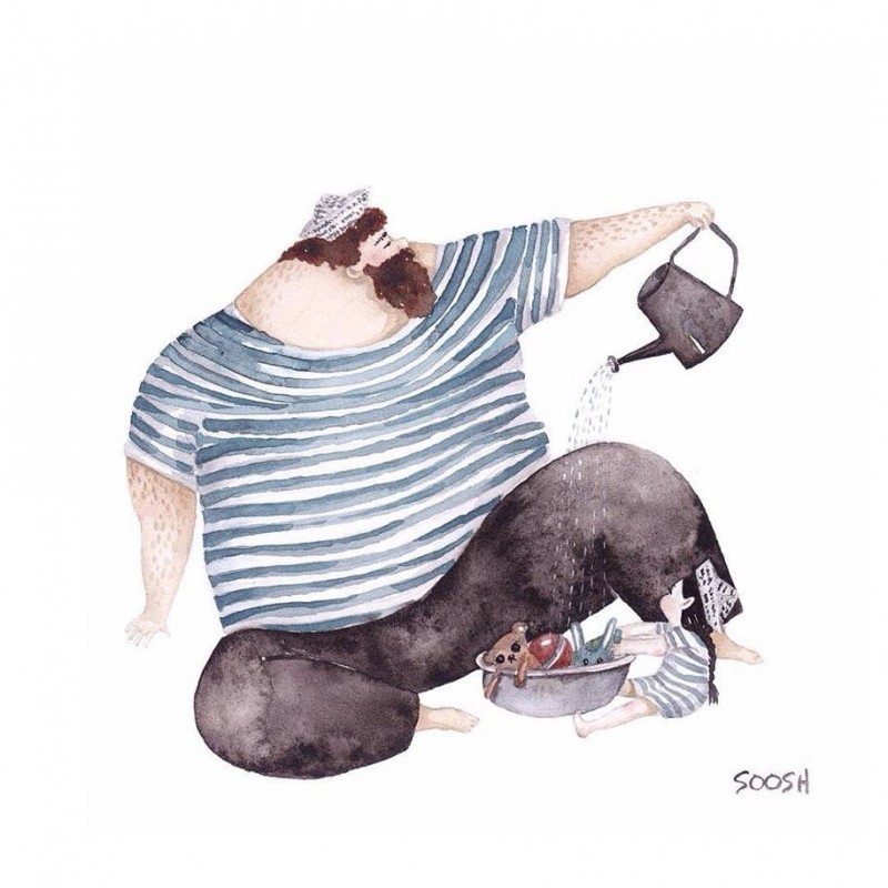 아빠와 딸의 사이를 보여주는 그림 | 인스티즈