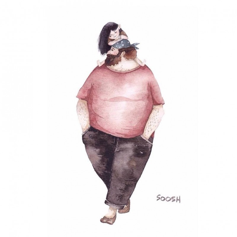 아빠와 딸의 사이를 보여주는 그림 | 인스티즈