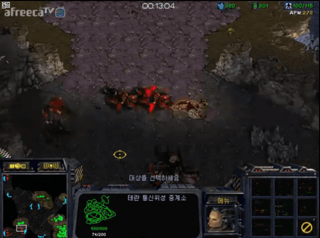 [스타1] 의문의 저그유저 jiko vs 전프로 BJ들.gif (데이터 주의) | 인스티즈