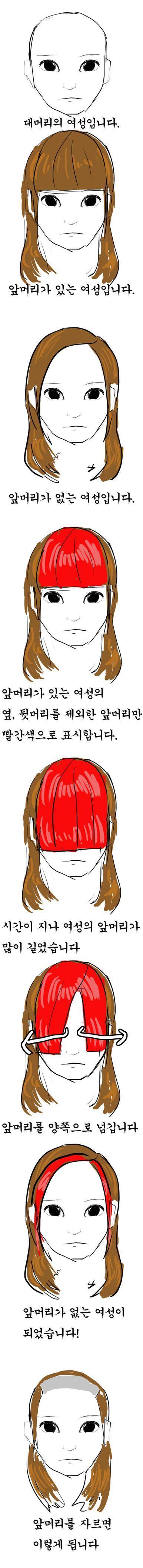 여자들의 앞머리 정의 | 인스티즈