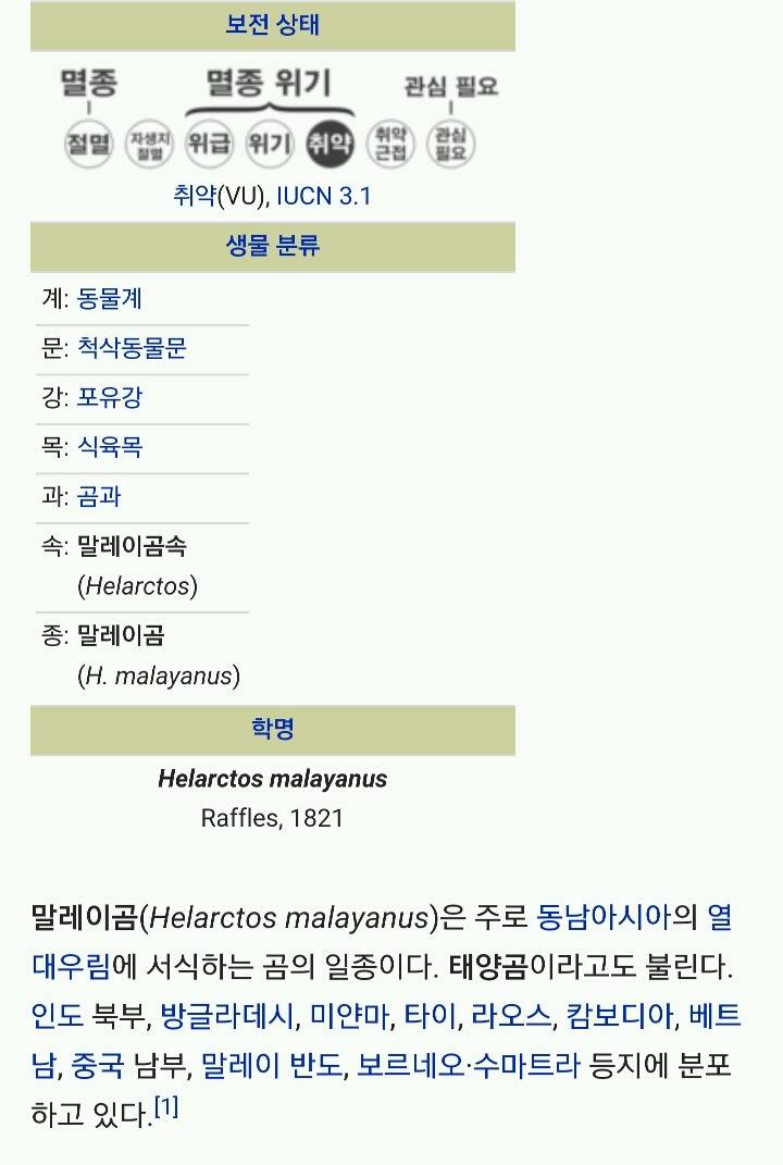 기괴하게 생긴걸로는 만렙보스인 말레이곰 (혐오주의) | 인스티즈