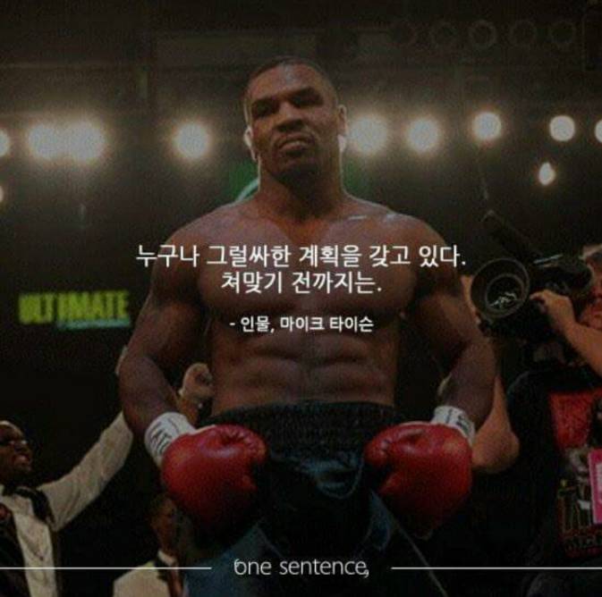 누구나 그럴싸한 계획을 갖고있다. 쳐맞기 전 까지는... | 인스티즈