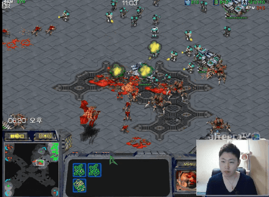 [스타1] 의문의 저그유저 jiko vs 전프로 BJ들.gif (데이터 주의) | 인스티즈