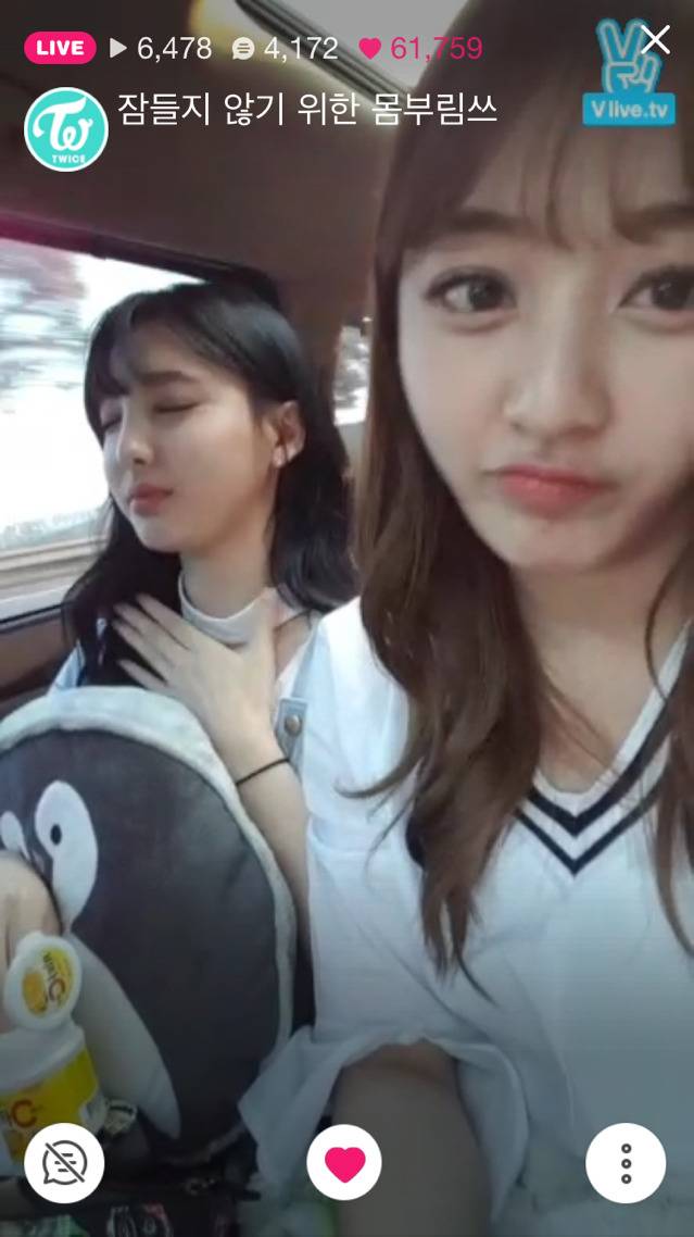 아침 6시에 트와이스 출근길 v앱 라이브 캡쳐 | 인스티즈
