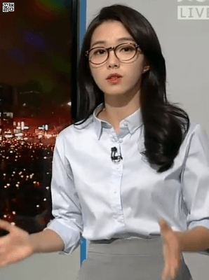 오늘자 안경쓴 강지영 아나운서 | 인스티즈