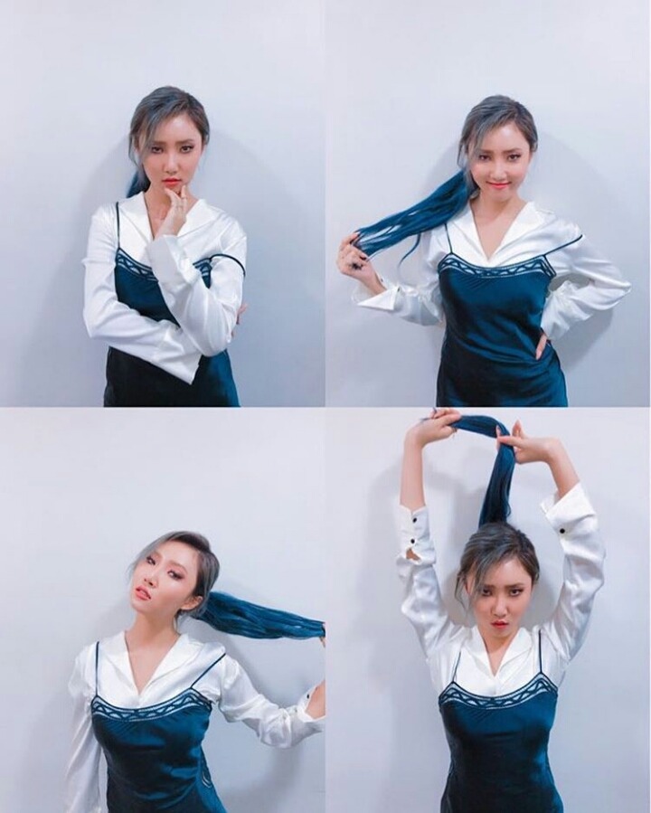  마마무에서 하체와 머리색을 담당하는 화사 청발 vs 홍발 vs 금발 vs 흑발 | 인스티즈