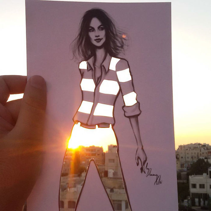 패션 일러스트레이터가 두바이 여행 중 만든 작품 .jpg | 인스티즈