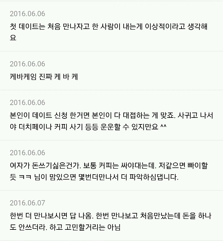 남초 사이트의 흔한 데이트 비용 고민 | 인스티즈