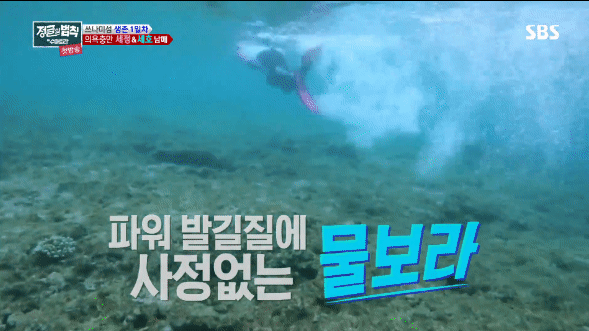 [정글의법칙] 수영하는 김세정.gif | 인스티즈
