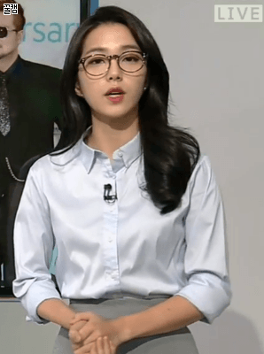 오늘자 안경쓴 강지영 아나운서 | 인스티즈