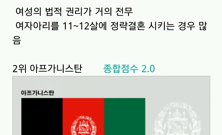 여성이 살기 좋은 나라/ 살기 나쁜 나라 | 인스티즈