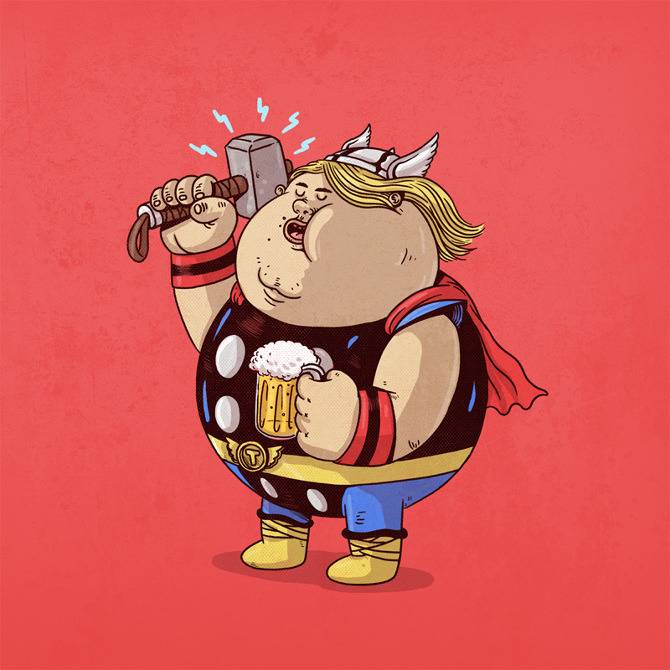 모든 캐릭터를 뚠뚠이로 만들어버린 Alex Solis의 Famous Chunkies 시리즈 (1) | 인스티즈