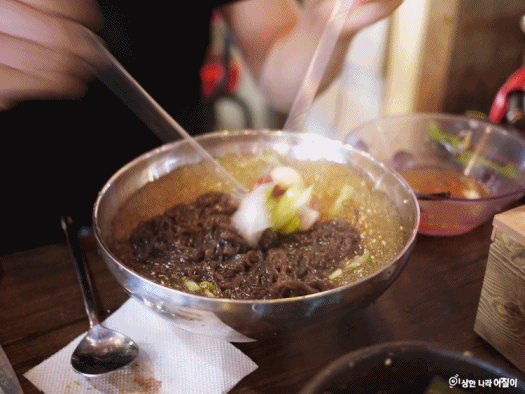 시원하고 상큼한 물냉면 움짤 gif | 인스티즈