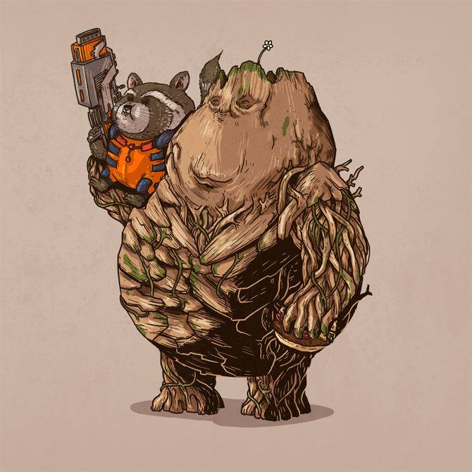 모든 캐릭터를 뚠뚠이로 만들어버린 Alex Solis의 Famous Chunkies 시리즈 (1) | 인스티즈