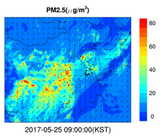 동아시아 미세/초미세먼지 예보 애니메이션 (5/25~5/30) | 인스티즈