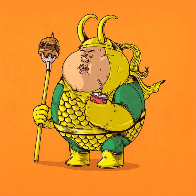 모든 캐릭터를 뚠뚠이로 만들어버린 Alex Solis의 Famous Chunkies 시리즈 (1) | 인스티즈