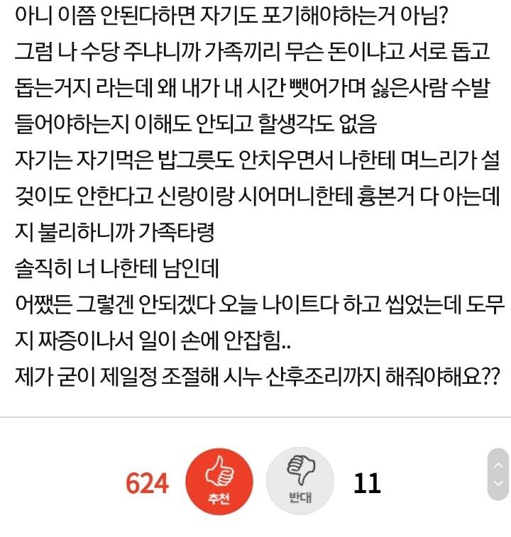 내가 왜 시누이 산후조리를 도와줘야해요?.jpg | 인스티즈