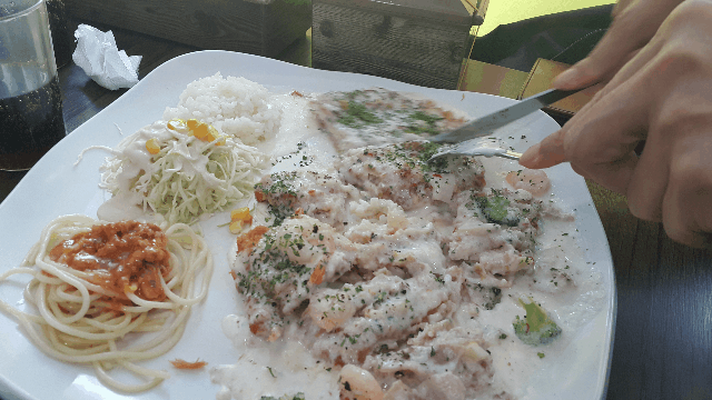 크림덕후! 까르보나라 돈가스 움짤 gif | 인스티즈