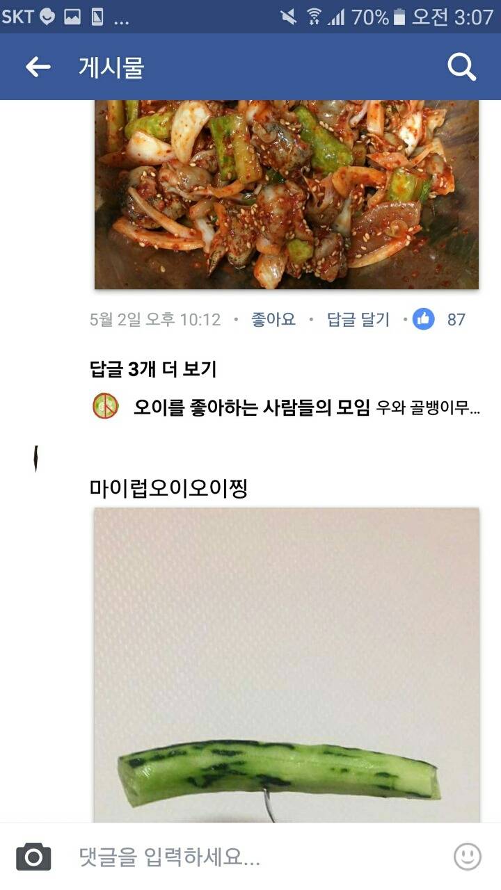 ㅋㅋㅋㅋ오이를 좋아하는 사람들 모임ㅋㅋㅋㅋㅋㄱ | 인스티즈