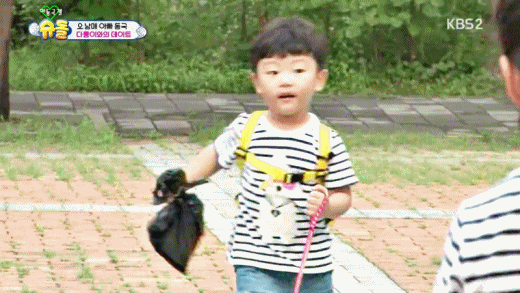 [슈돌] 강아지와 산책하다가 똥 치워주는 대박이 | 인스티즈