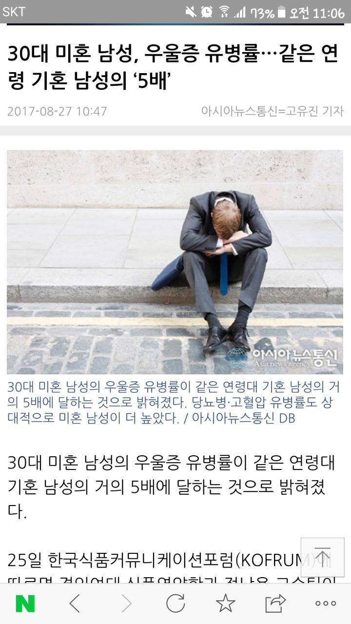 30대 남성 두 명중 한명은 미혼(+임종) | 인스티즈