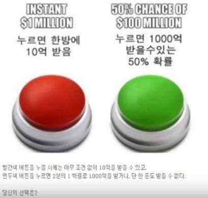 빨간버튼 vs 연두색버튼 | 인스티즈