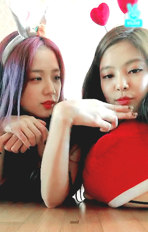 블랙핑크 젠득이와 지츄의 V앱.gif | 인스티즈