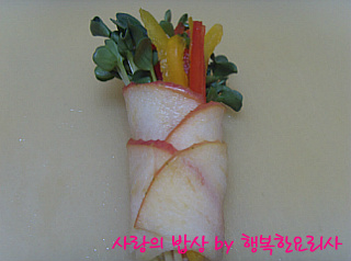 맛없는 사과 180도변신~상큼한 채소사과말이 | 인스티즈