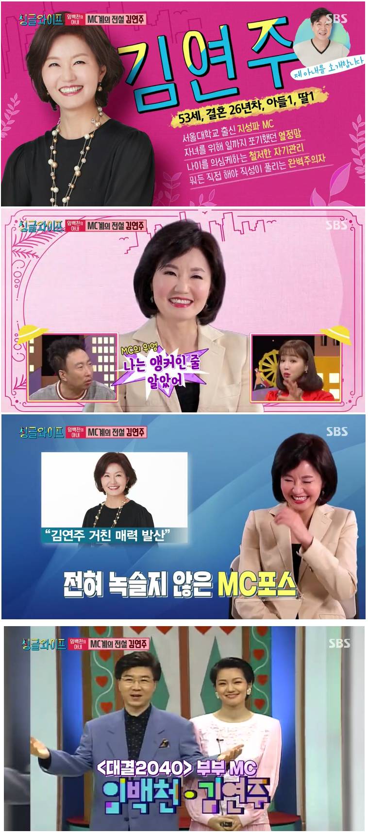 14년 만에 지상파 [싱글와이프] 로 컴백한 임백천 부인 MC 김연주 | 인스티즈