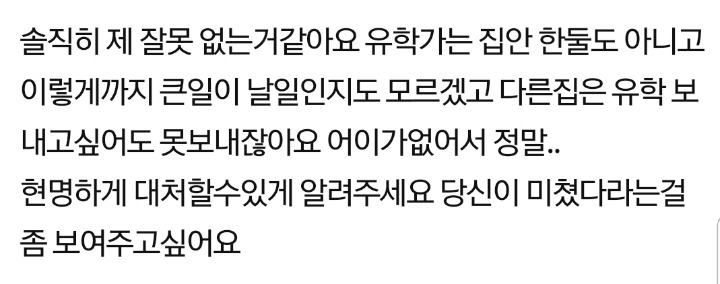 아들 유학보내겠다니까 이혼하자는 남편.jpg | 인스티즈