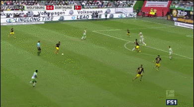 우스만 뎀벨레의 완벽한 대체자 크리스티안 풀리식(퓰리시치) vs 볼프스부르크.gif | 인스티즈