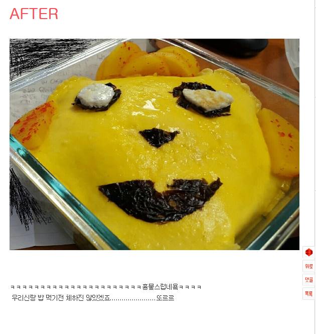 [판] 추가1) 손재주없는 새댁의 망한 도시락들ㅋ..ㅋㅋㅋ...ㅋ... | 인스티즈