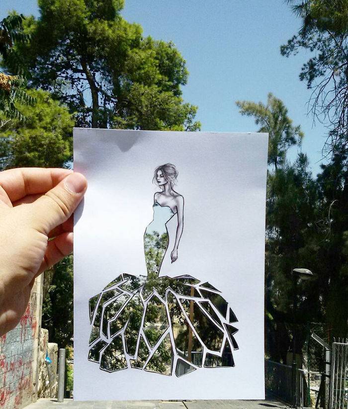 패션 일러스트레이터가 두바이 여행 중 만든 작품 .jpg | 인스티즈