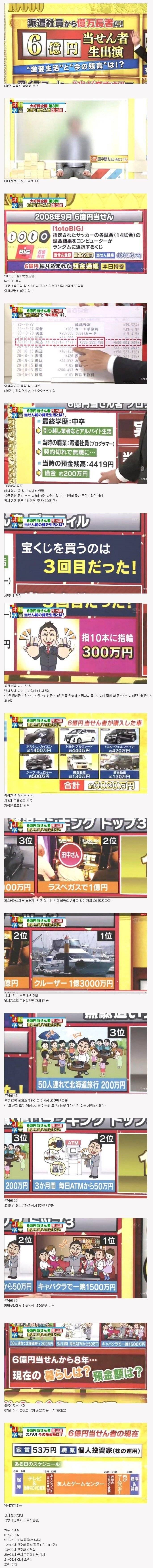 일본의 6억엔 복권 당첨자 | 인스티즈