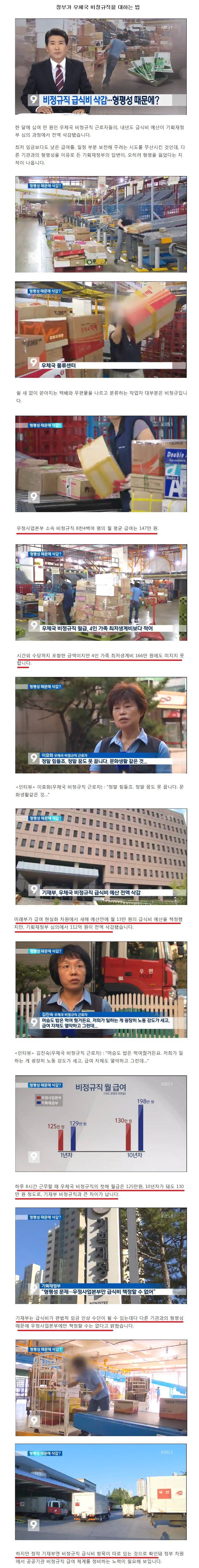 정부가 우체국 비정규직을 대하는 법 | 인스티즈