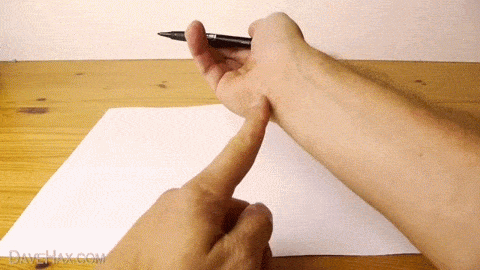 도구없이 완벽한 원 자유롭게 그리는 방법 gif | 인스티즈