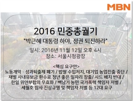 11월 12일 민중총궐기 | 인스티즈