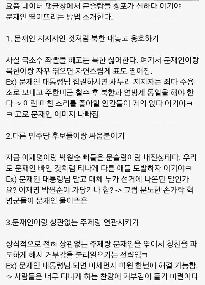 일베의 문재인 죽이기 지침서 | 인스티즈